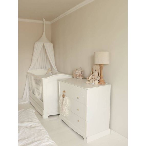 Bellamy Royal postýlka 140x70 se zásuvkou Timeless White, Kolor: Timeless White, 10 zdjęcie