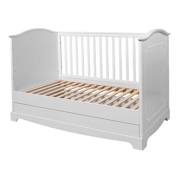 Bellamy Royal postýlka 140x70 se zásuvkou Timeless White, Kolor: Timeless White, 4 zdjęcie