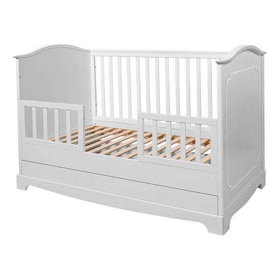 Bellamy Royal postýlka 140x70 se zásuvkou Timeless White, Kolor: Timeless White, 19 zdjęcie