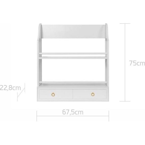 Bellamy Royal półka ścienna Timeless White, Kolor: Timeless White, 5 zdjęcie