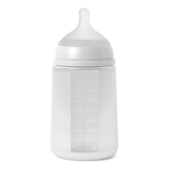 Suavinex silikonová kojenecká láhev SX Pro střední průtok 240 ml Colour Essence Transparentní 4m+, Kolor: Transparentny, 4 zdjęcie