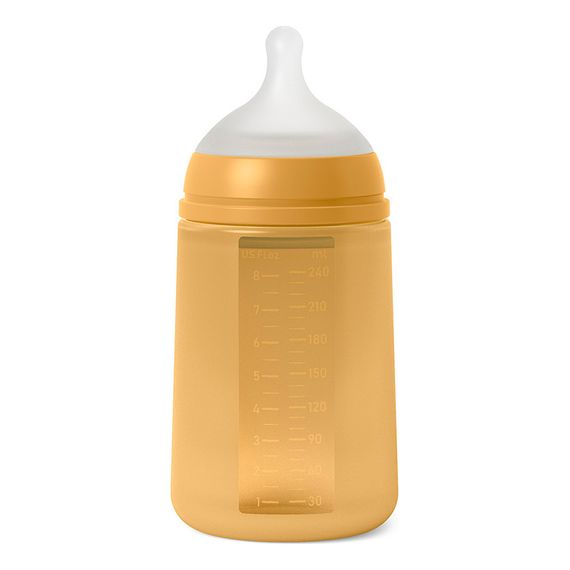 Suavinex Silicone Bottle SX Pro Medium Flow 240ml Colour Essence Mustard 4m+, Kolor: Musztardowy, image , 4 image