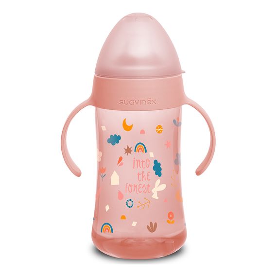 Suavinex druhý hrneček Forest 270ml Růžový 4-12m