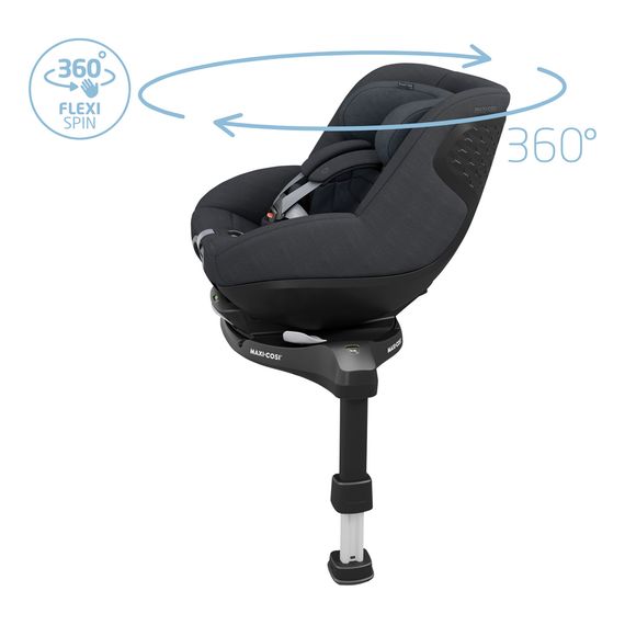 Maxi-Cosi Pearl 360° Pro obrotowy fotelik samochodowy 61 - 105 cm | 0 - 17 kg | 0 - 4 lat, Baza: bez bazy, Kolor: Authentic Graphite, 9 zdjęcie