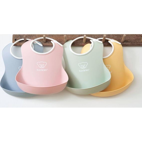 BabyBjorn zestaw śliniaków dużych 2szt. Grey/Powder Pink, Rozmiar: duży, Kolor: Grey/Powder Pink, 3 zdjęcie