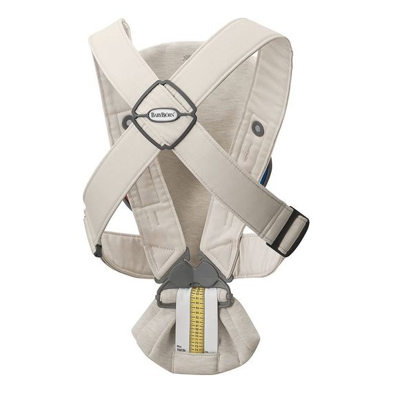 BabyBjörn Mini nosítko 3D Jersey světle béžové, Rodzaj: Jersey, Kolor: Light beige, 5 zdjęcie