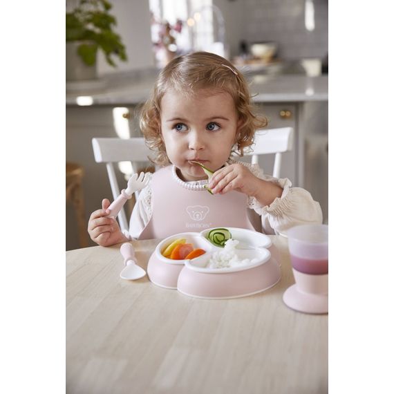 BabyBjörn Dinnerware jídelní sada 8 ks pudrově růžová, Kolor: Powder Pink, 6 zdjęcie