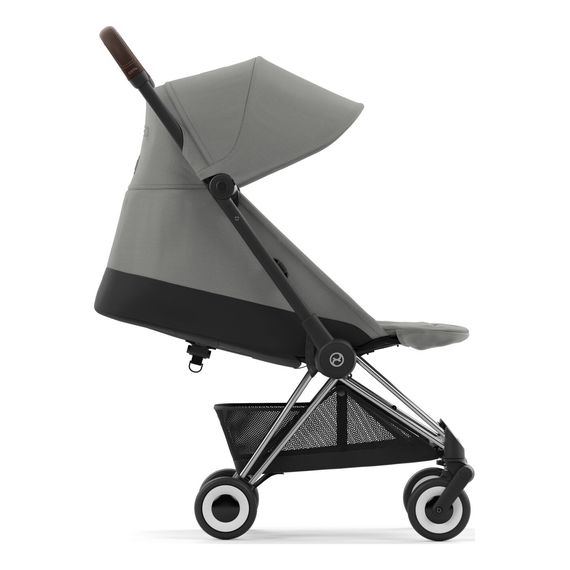 Cybex Coya kompaktní sportovní kočárek, Kolor materiału: Mirage Grey, Kolor ramy: Chrome Dark Brown, 7 zdjęcie