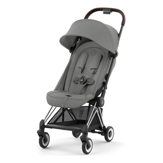 Cybex Coya kompaktní sportovní kočárek, Kolor materiału: Mirage Grey, Kolor ramy: Chrome Dark Brown