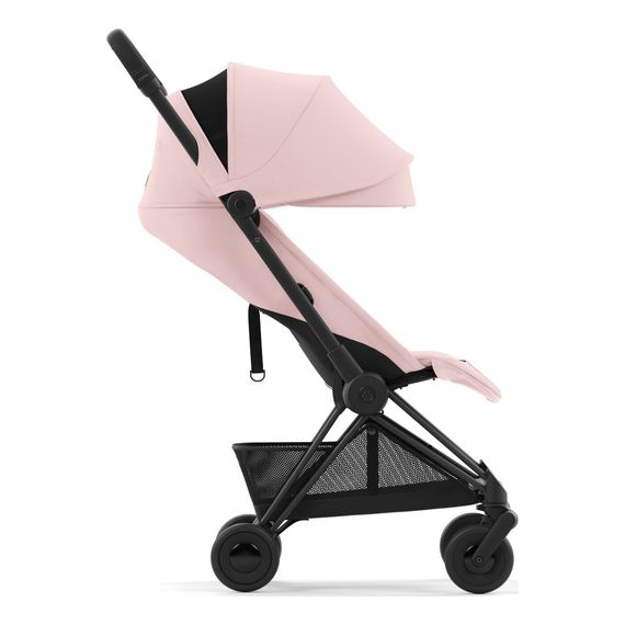 Cybex Coya kompaktní sportovní kočárek, Kolor materiału: Peach Pink, Kolor ramy: Matt Black, 10 zdjęcie