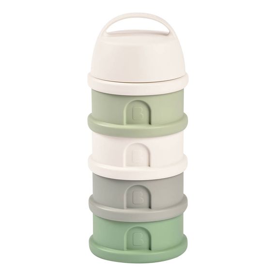 Beaba dávkovače sušeného mléka 4 komory Cotton white/Sage green, Kolor: white/sage green