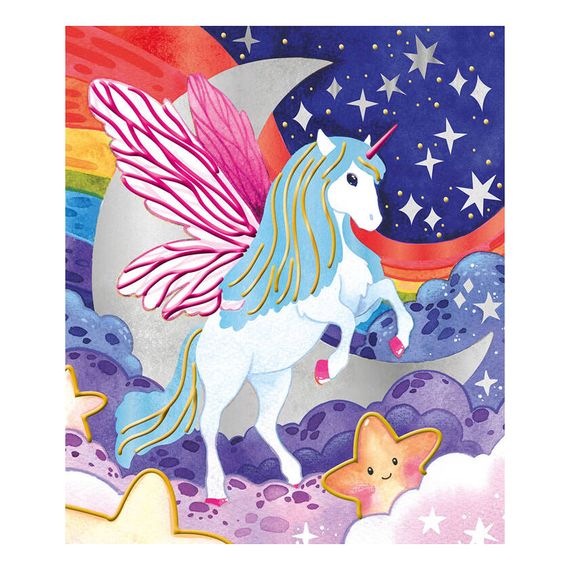 Janod Creative Set Pearl and 3D Paint Unicorns 7+, image , 12 image