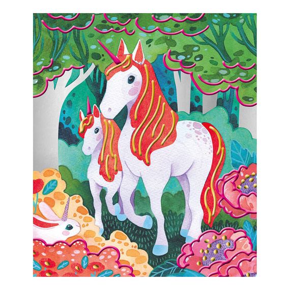 Janod Creative Set Pearl and 3D Paint Unicorns 7+, image , 14 image