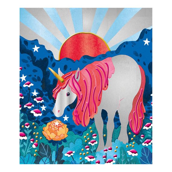 Janod Creative Set Pearl and 3D Paint Unicorns 7+, image , 15 image