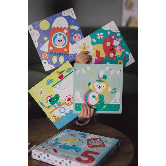 Janod Kreativní sada Obkreslovačky My arts & crafts 5+, 8 zdjęcie