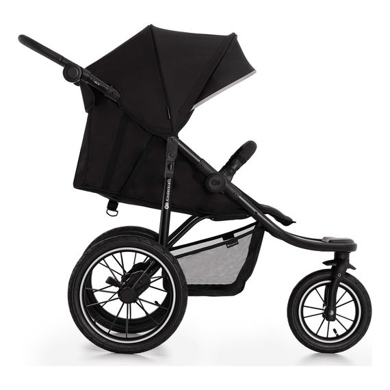 Kinderkraft Helsi - trójkołowy wózek do biegania, Kolor materiału: Deep Black, 4 zdjęcie