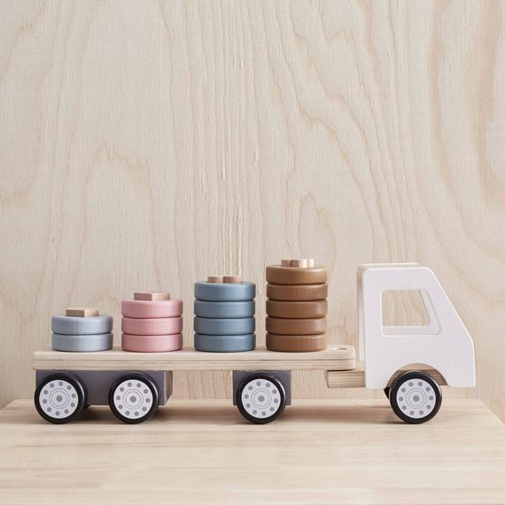 Kids Concept nákladní auto s přívěsem třídič Aiden, 3 zdjęcie