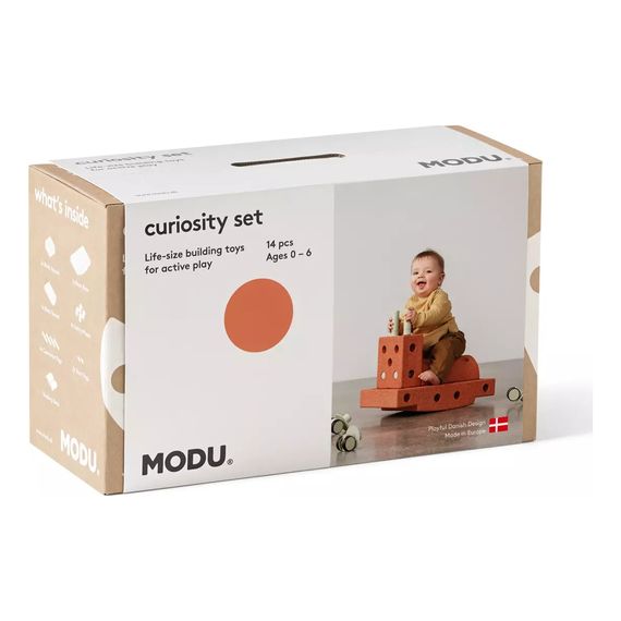 MODU Curiosity Set kreativní stavebnice rozvíjející hrubou motoriku oranžová, Kolor: pomarańczowy, 4 zdjęcie