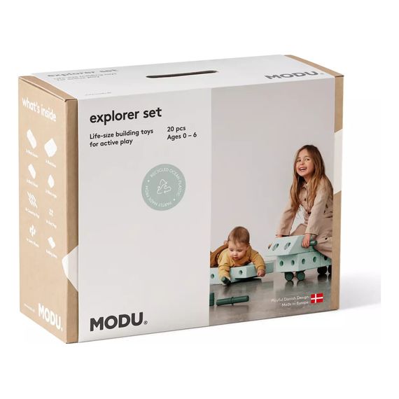MODU Explorer set kreativní stavebnice pro rozvoj hrubé motoriky mátový, 2 zdjęcie