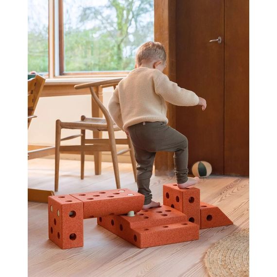 MODU Explorer Set kreativní stavebnice rozvíjející hrubou motoriku oranžová, 4 zdjęcie