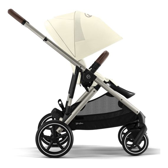 Cybex Gazelle S kombinovaný kočárek 2v1 - hluboká korba + sportovní sedadlo, Rodzaj wózka: głęboko-spacerowy, Kolor materiału: Seashell Beige, Kolor ramy: Taupe, 22 zdjęcie