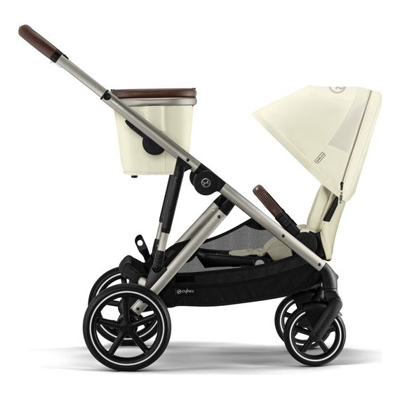 Cybex Gazelle S kombinovaný kočárek 2v1 - hluboká korba + sportovní sedadlo, Rodzaj wózka: głęboko-spacerowy, Kolor materiału: Seashell Beige, Kolor ramy: Taupe, 23 zdjęcie