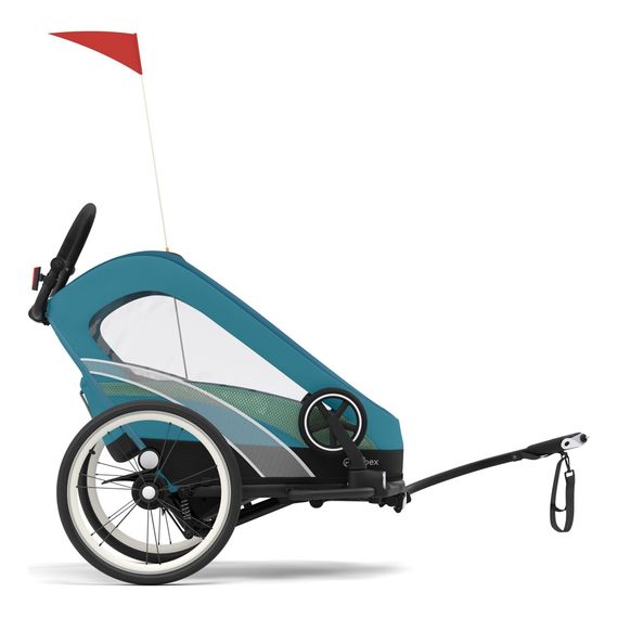 Cybex Zeno Bike – cyklopřívěs 2v1, Kolor materiału: Maliblue, 4 zdjęcie