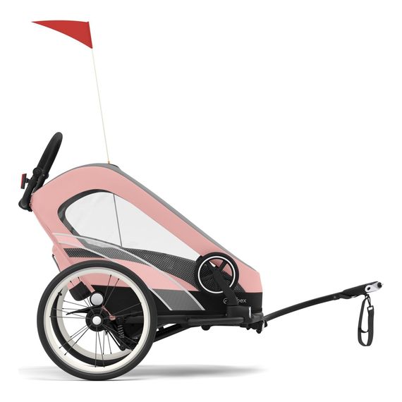 Cybex Zeno Bike – cyklopřívěs 2v1, Kolor materiału: Silver Pink, 4 zdjęcie