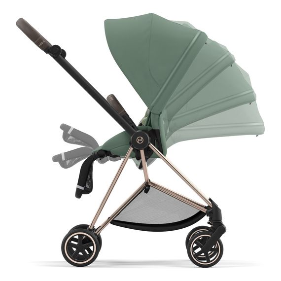 Cybex Mios 3.0 - Compact Premium Pushchair (Birth - 22 kg), Rodzaj: spacerowy, Kolekcja: Comfort, Kolor: Leaf Green, Kolor ramy: Rosegold, image , 4 image