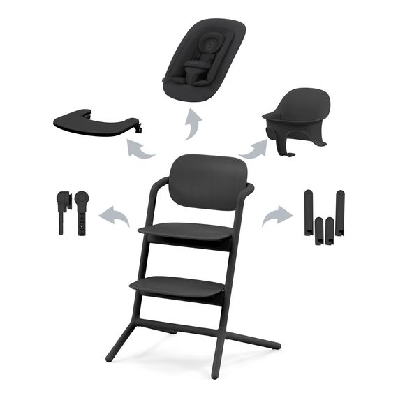 Cybex Lemo sada 4v1 Stunning Black, Rodzaj: zestaw 4w1, Kolor: Stunning Black