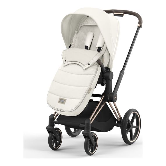 Cybex Platinum Footmuff Sepia Black, Kolor: Off white, image , 7 image