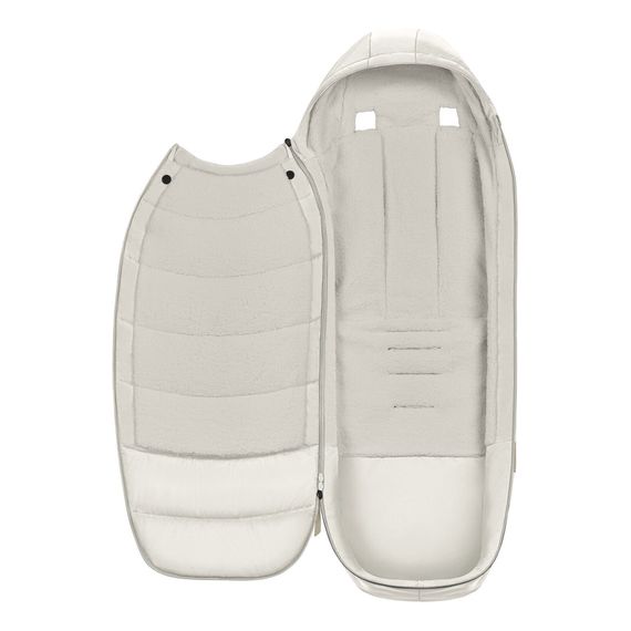 Cybex Platinum Footmuff Sepia Black, Kolor: Off white, image , 8 image
