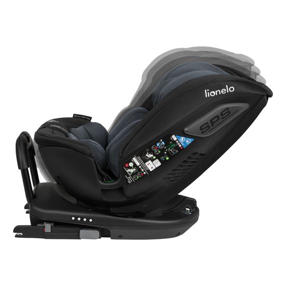 Lionelo Bastiaan RWF i-Size – autosedačka pro batolata (40–150 cm | 0–36 kg | 0–12 let), Kolor: Grey Stone, 7 zdjęcie