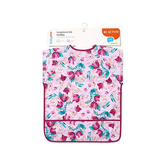 BabyOno śliniak z długim rękawem Floral, 4 zdjęcie