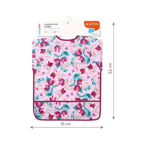 BabyOno śliniak z długim rękawem Floral, 5 zdjęcie