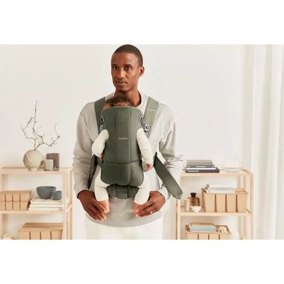 BabyBjorn Mini nosítko Woven Dark Green, Rodzaj: Woven, Kolor: Dark green, 7 zdjęcie