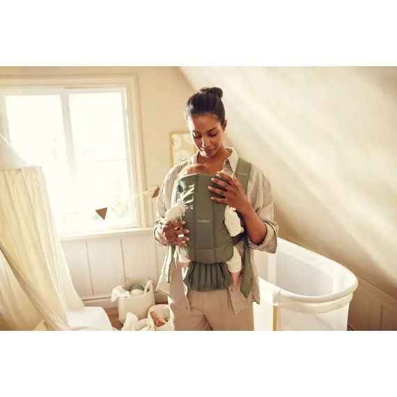 BabyBjorn Mini nosítko Woven Dark Green, Rodzaj: Woven, Kolor: Dark green, 16 zdjęcie