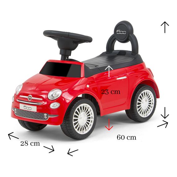 Milly Mally odrážedlo Fiat 500 Red, Kolor: Red