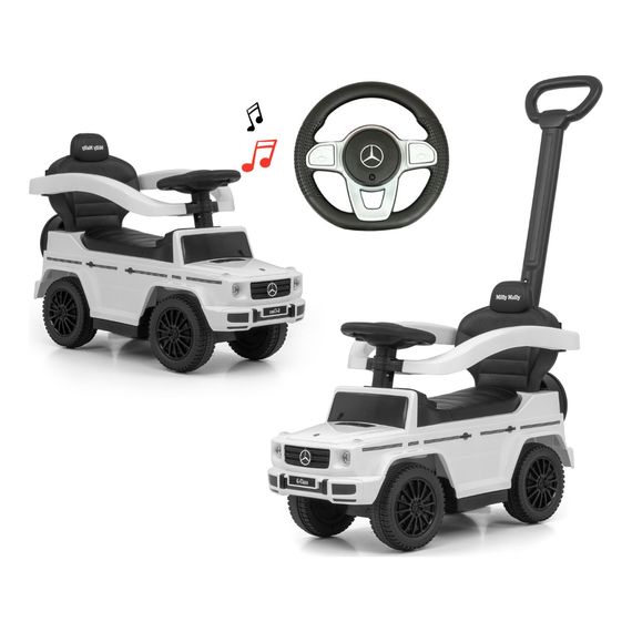 Milly Mally odrážedlo s vodící tyčí Mercedes G350d White, Kolor: White, 6 zdjęcie