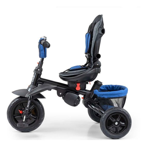 Milly Mally tříkolka Stanley Rubber Navy-Black, Kolor: Navy-Black, 4 zdjęcie