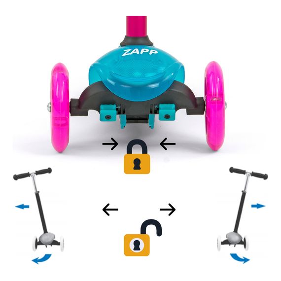 Milly Mally koloběžka Zapp Mint, Kolor: Mint, 7 zdjęcie