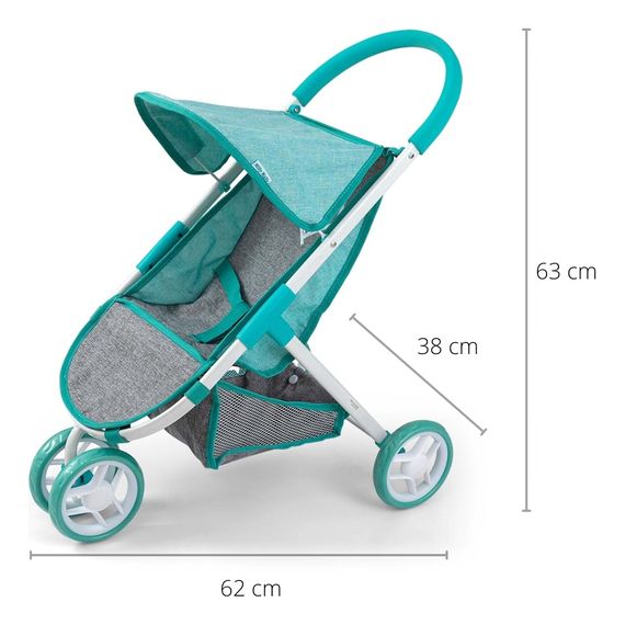 Milly Mally kočárek pro panenky Susie Prestige Mint, Kolor: Mint, 6 zdjęcie