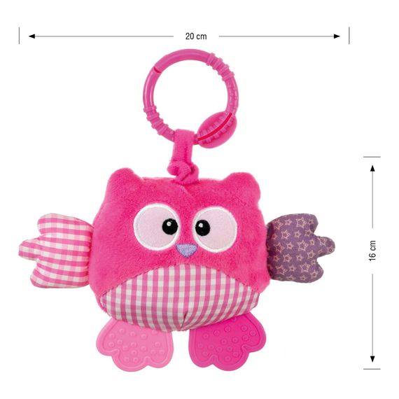 Milly Mally plyšový závěs sovička Cutie Owl Pink, Kolor: Pink
