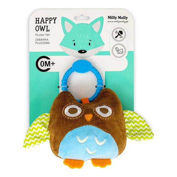 Milly Mally plyšový závěs sovička Happy Owl Brown, Kolor: Brown, 5 zdjęcie