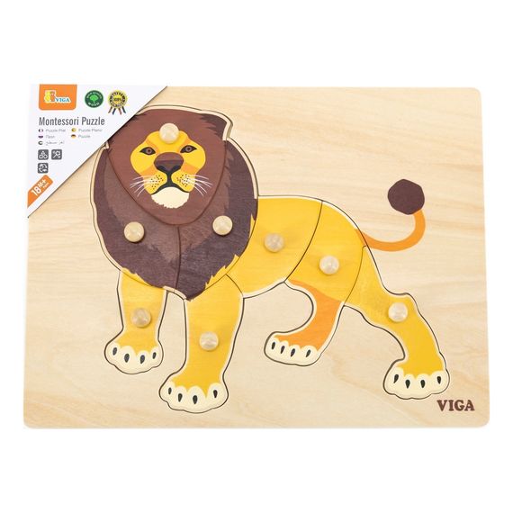 Viga puzzle na podkładce z uchwytami Lew, 2 zdjęcie