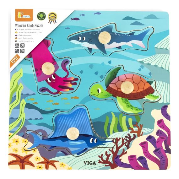 Viga puzzle z uchwytami Zwierzęta Morskie