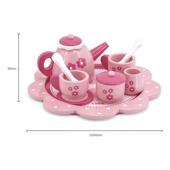 Viga serwis do herbaty i kawy Pink flower, 2 zdjęcie