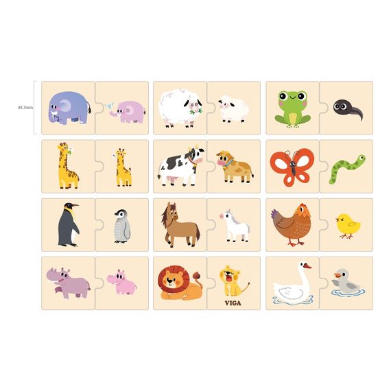 Viga puzzle logiczne Mama i dziecko, 3 zdjęcie
