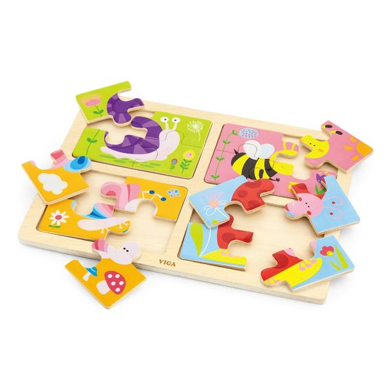 Viga puzzle na podkładce 4w1 Owady