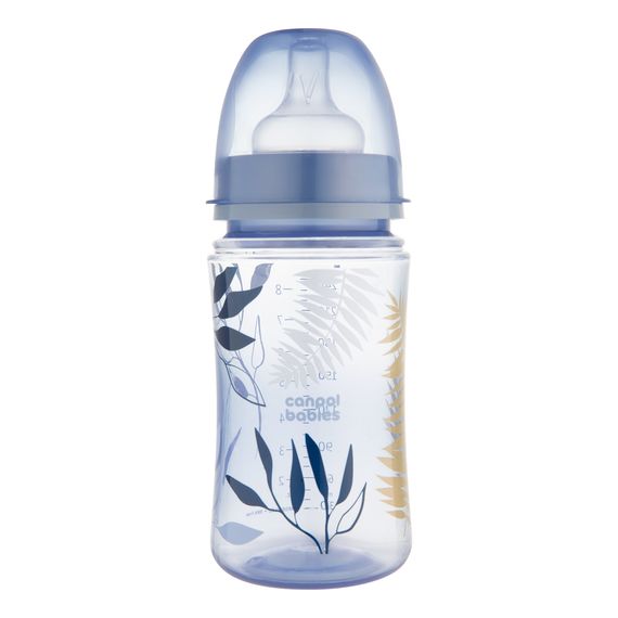 Canpol Babies antikoliková lahvička 240ml EasyStart Gold Modrá 0m+, Pojemność: 240 ml, Rodzaj: szeroka antykolkowa, Kolor: Gold Niebieska